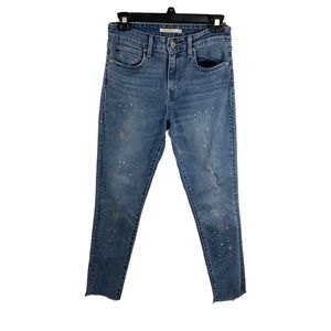Levi’s 721 High Rise Skinny Paint Splatter Jeans Stretch